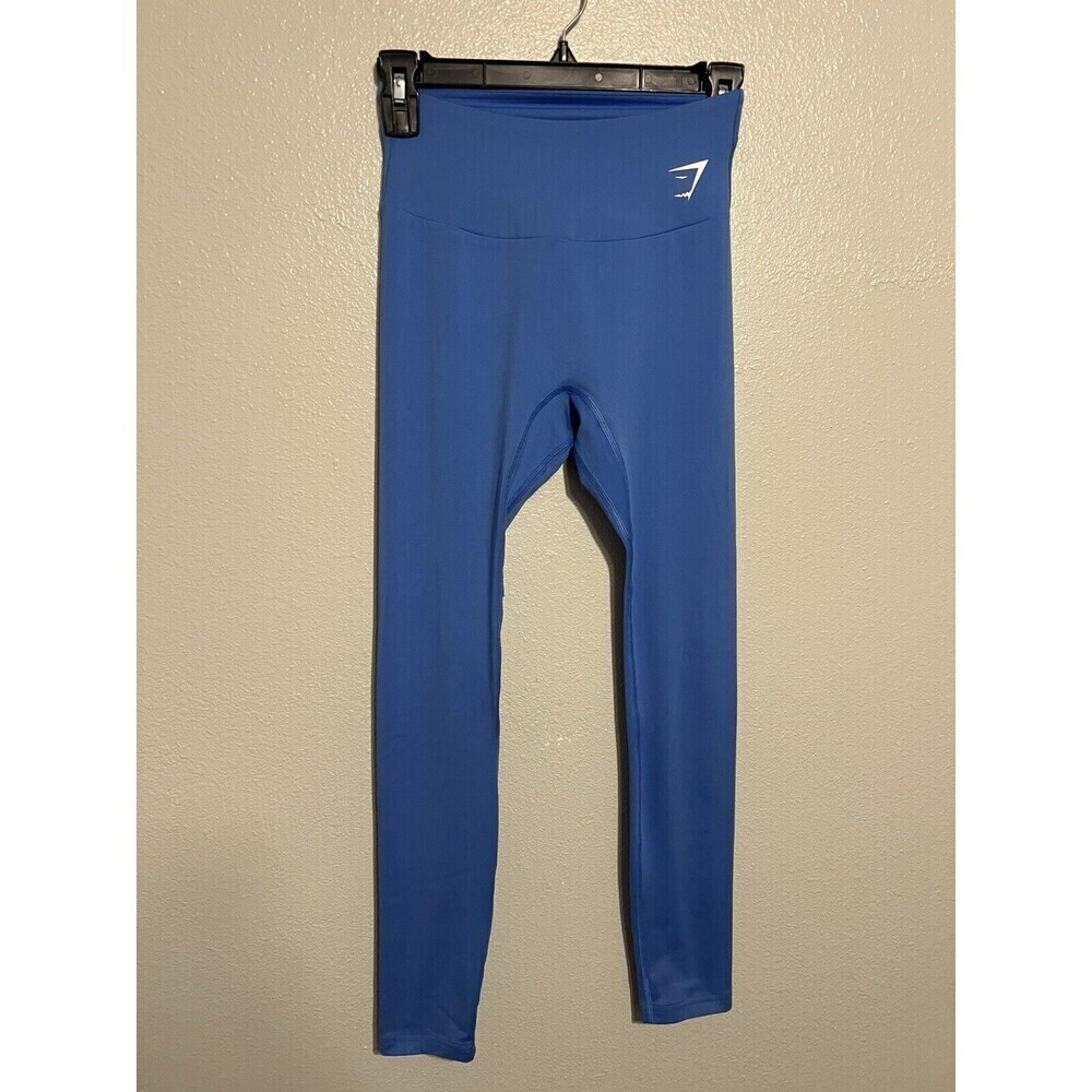 GymShark Women's Training Leggings Bright Blue 7 / 8 Small